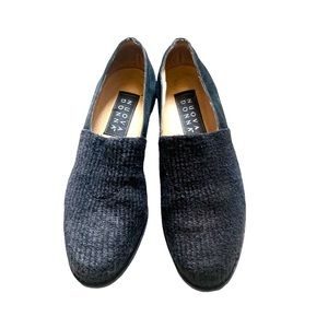 Nuova Donna Woven Black Slip On Summer Shoes Sz 8B Made in Spain